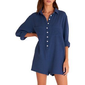 Z Supply - Maven Gauze Romper in Dark Indigo (NWOT) - Size M
